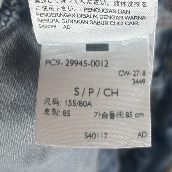 Levis Jean Jacket Womens Size Small Light Wash Trucker Denim Original STAINED - Picture 7 of 13